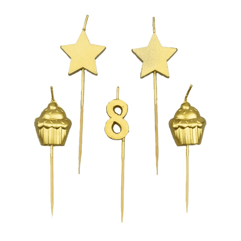 Feesttaartkaarsjes - 8 jaar