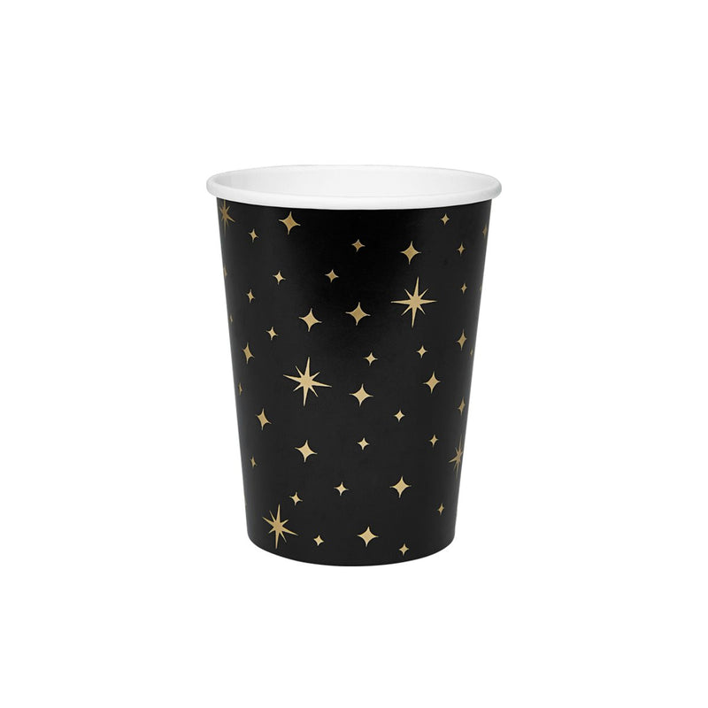Feesttafelartikelen - Cups zwart/goud