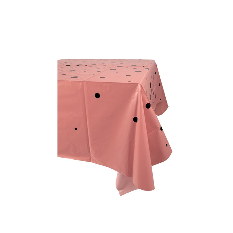 Feesttafelartikelen - Tafelkleed rose/zwart