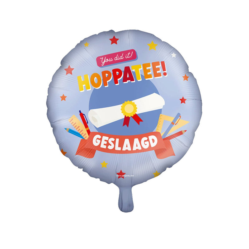Folieballon - Geslaagd hoppatee!