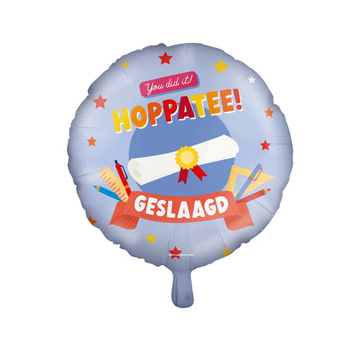 Folieballon - Geslaagd hoppatee!