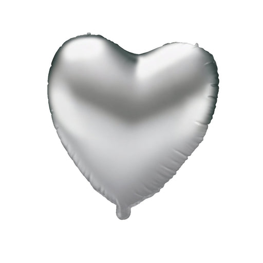 Folieballon - Heart zilver