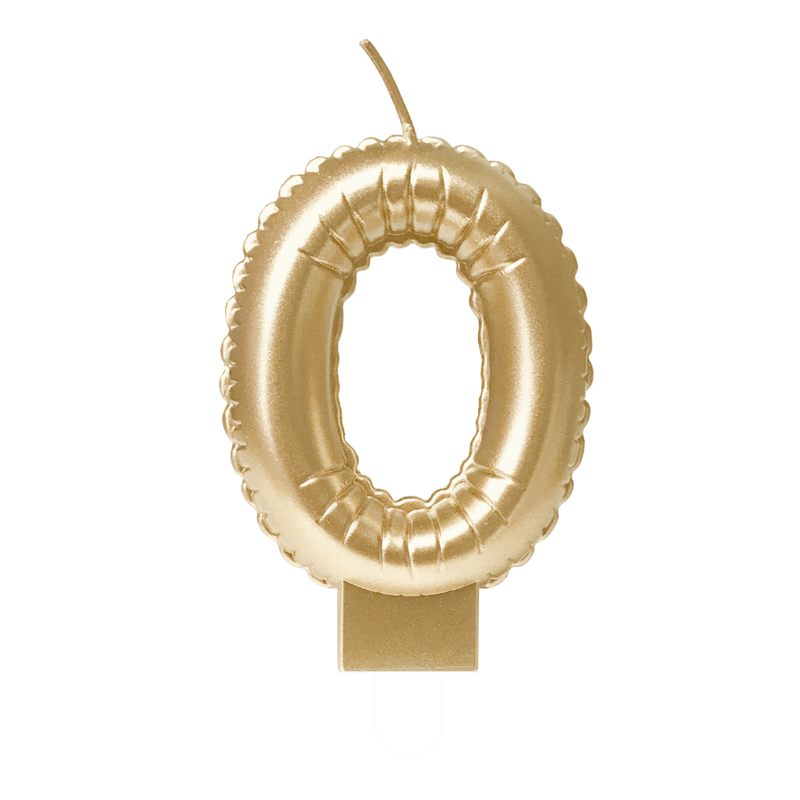 Folieballon kaars goud - 0