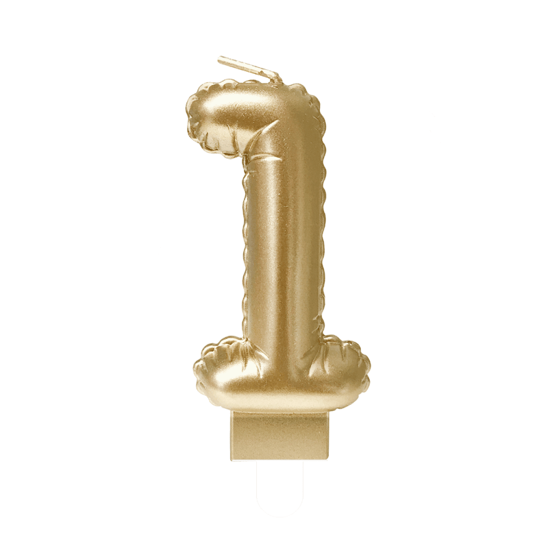 Folieballon kaars goud - 1