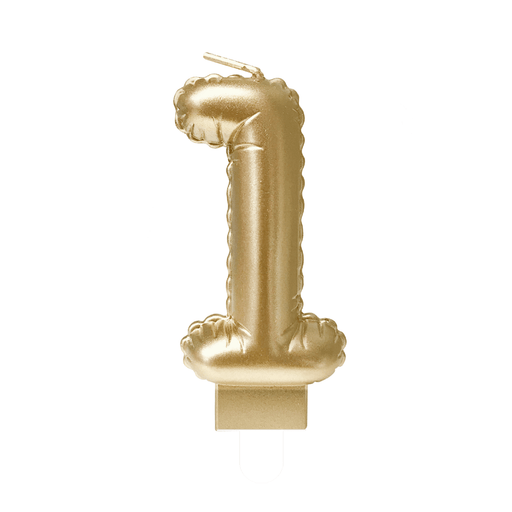 Folieballon kaars goud - 1