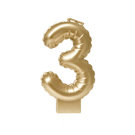 Folieballon kaars goud - 3