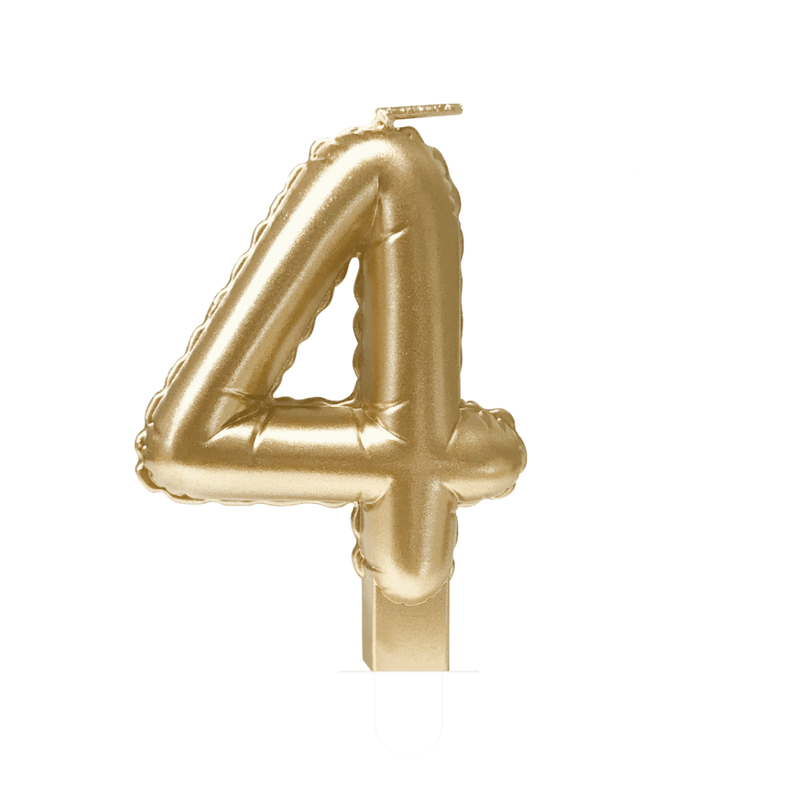 Folieballon kaars goud - 4
