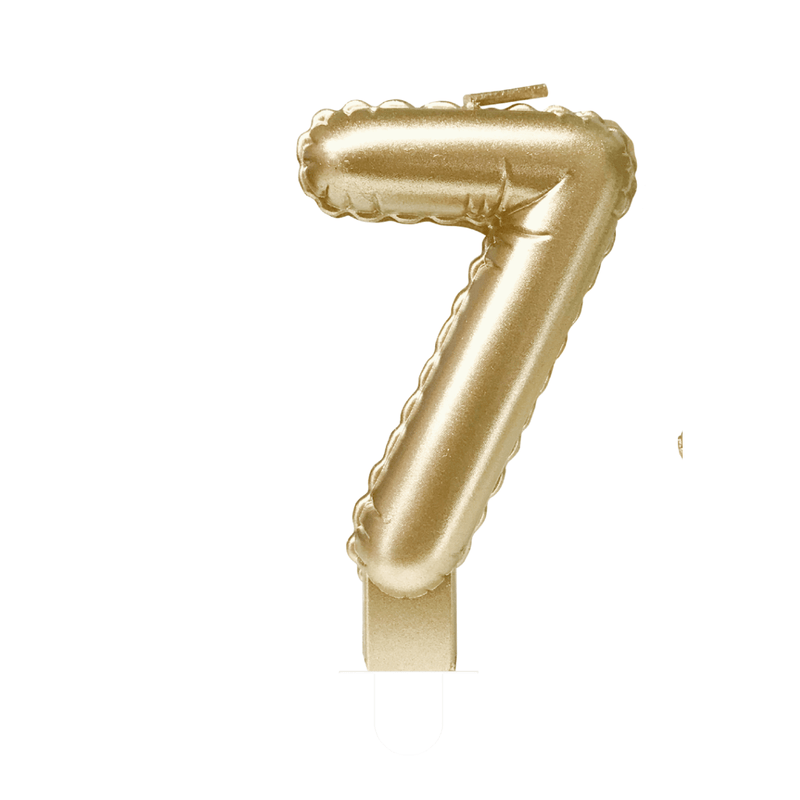 Folieballon kaars goud - 7