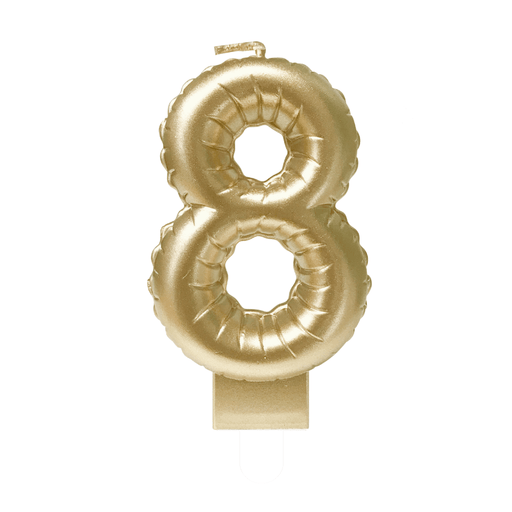 Folieballon kaars goud - 8
