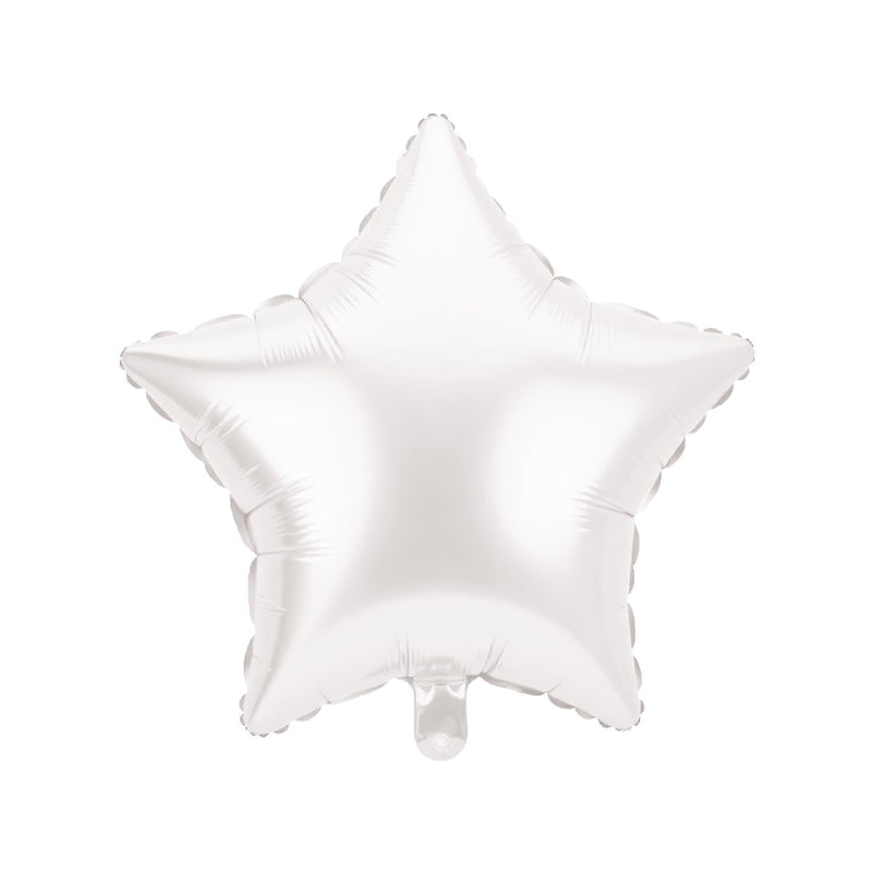 Folieballon - Star wit