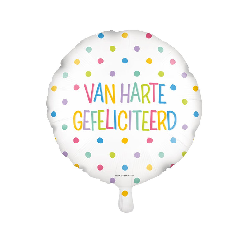 Folieballon - Van harte gefeliciteerd