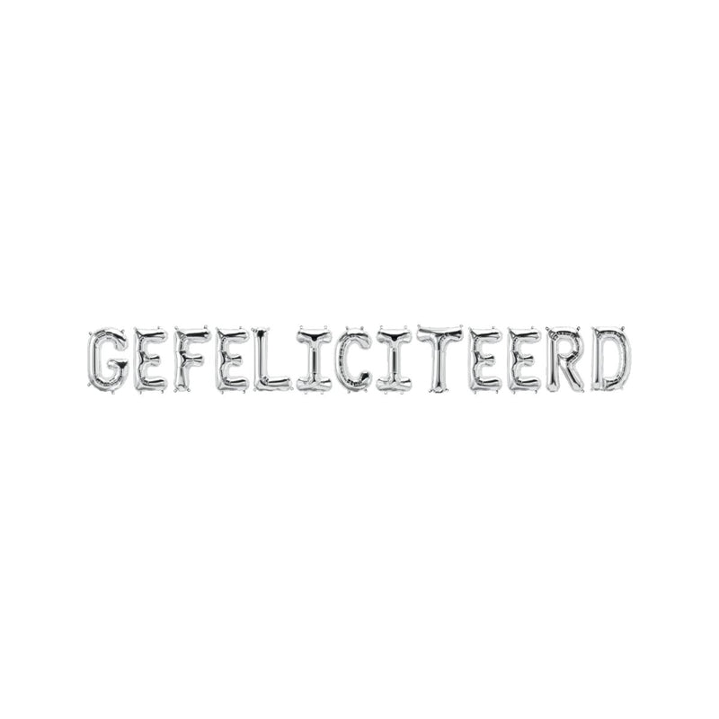 Folieballonnenset - Gefeliciteerd