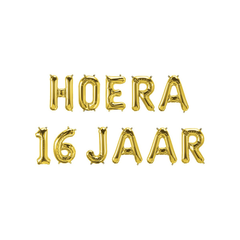 Folieballonnenset - Hoera 16 jaar