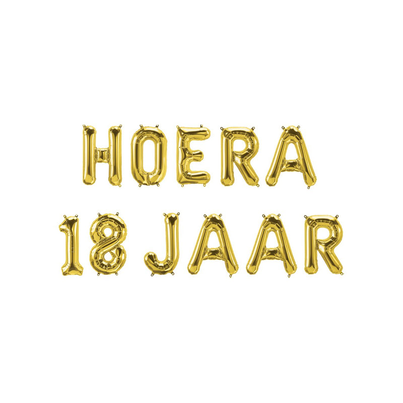 Folieballonnenset - Hoera 18 jaar
