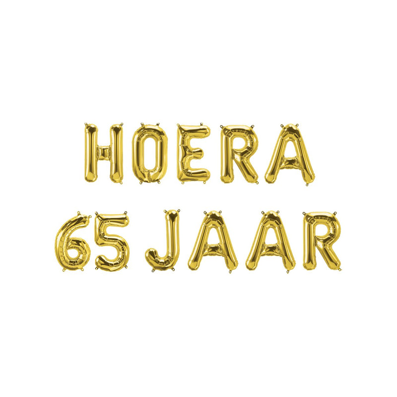 Folieballonnenset - Hoera 65 jaar