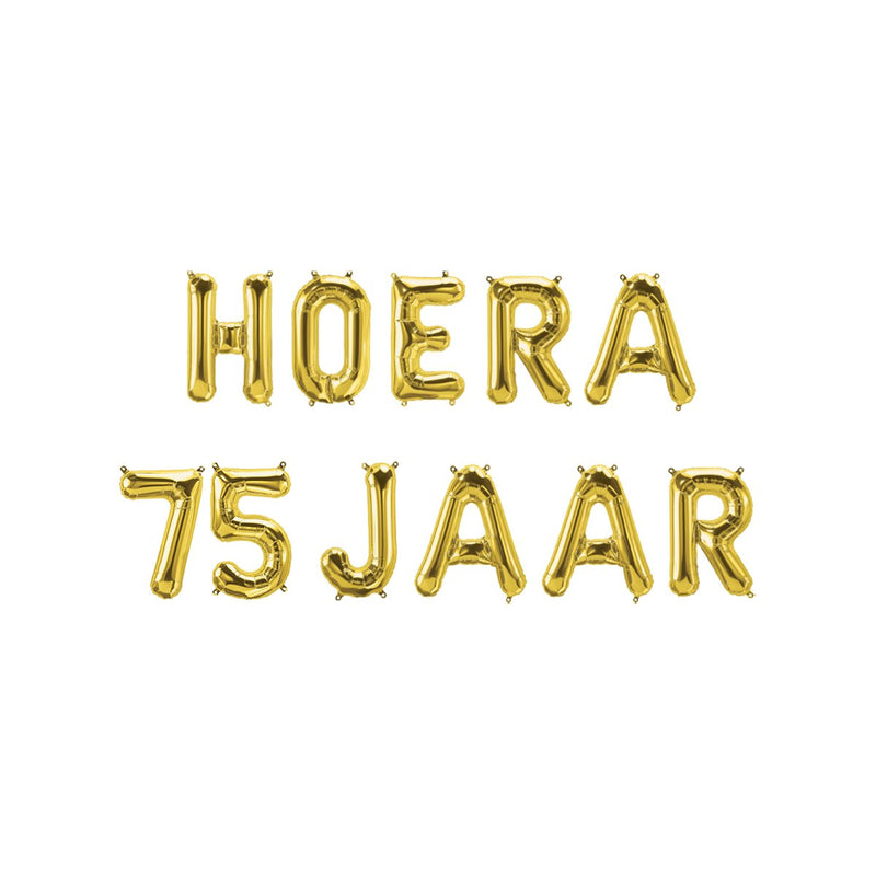 Folieballonnenset - Hoera 75 jaar