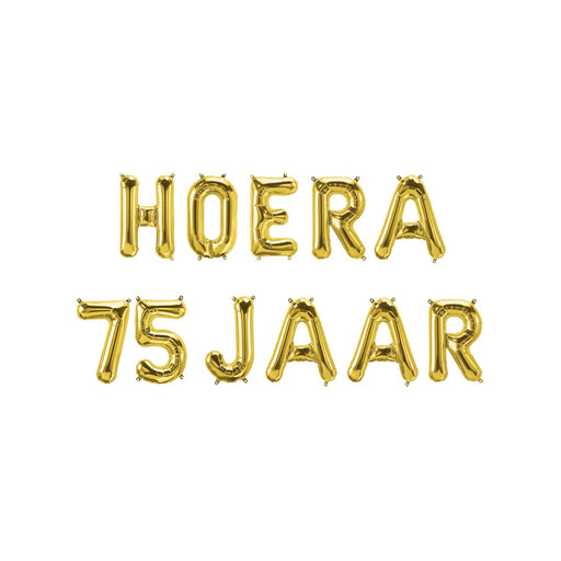 Folieballonnenset - Hoera 75 jaar