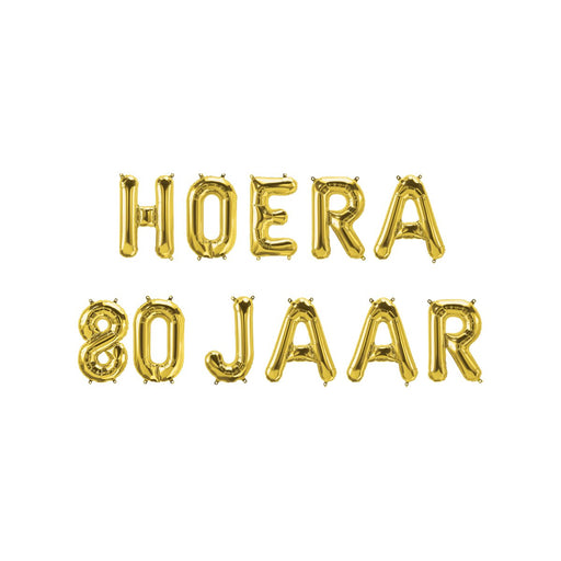 Folieballonnenset - Hoera 80 jaar