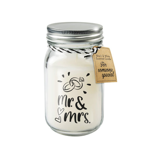 Geurkaars Black & White - Mr. & Mrs.