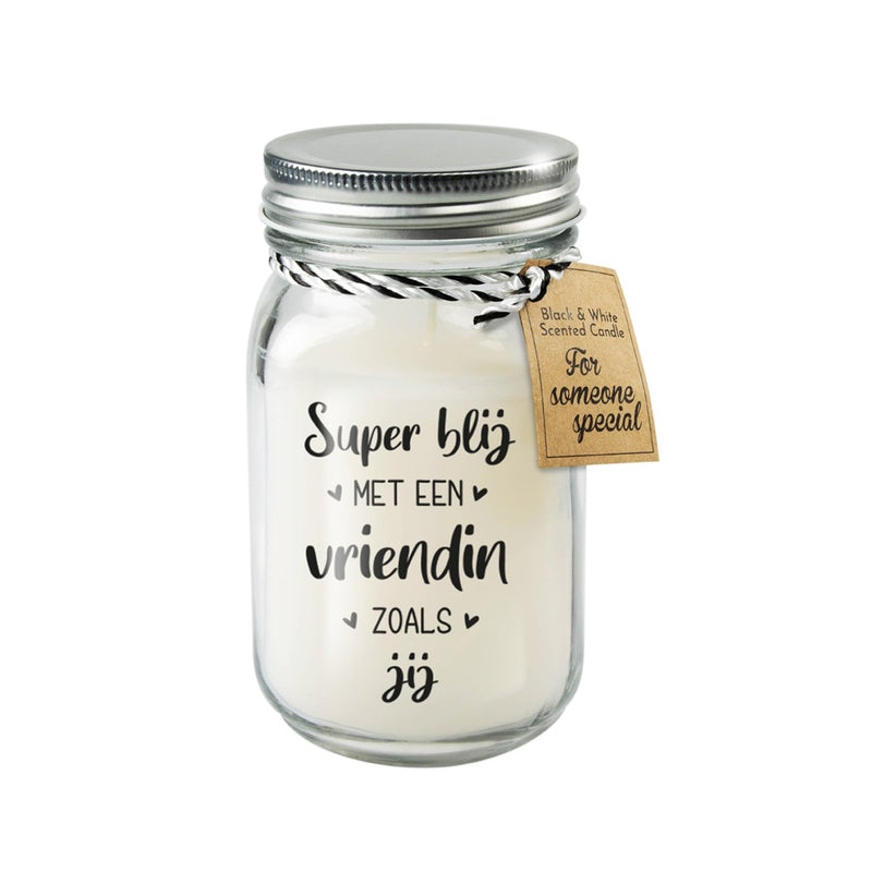 Geurkaars Black & White - Vriendin