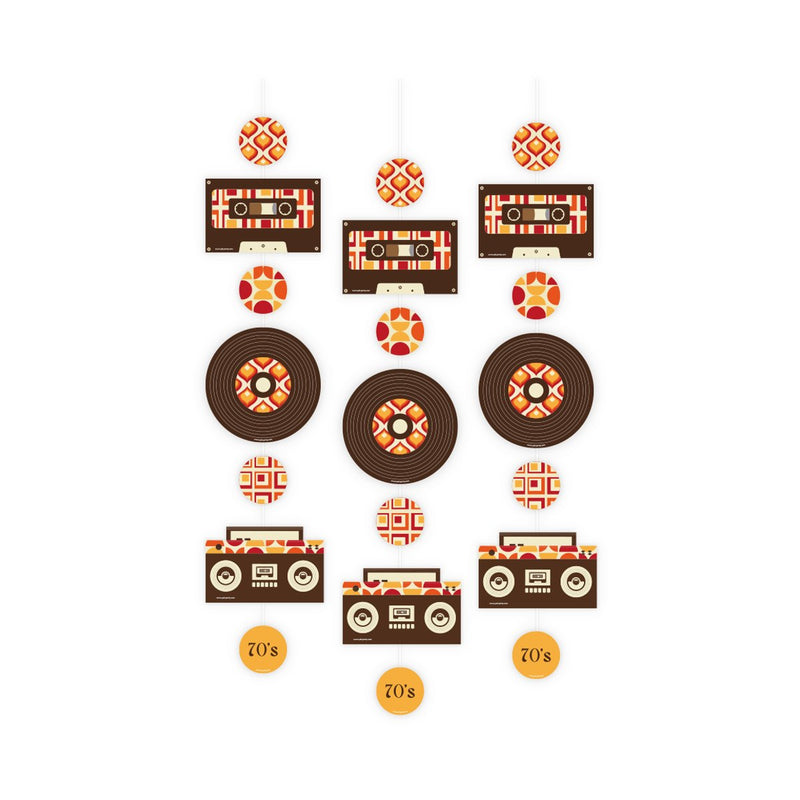 Hangdecoratie - 70s (3 stuks)