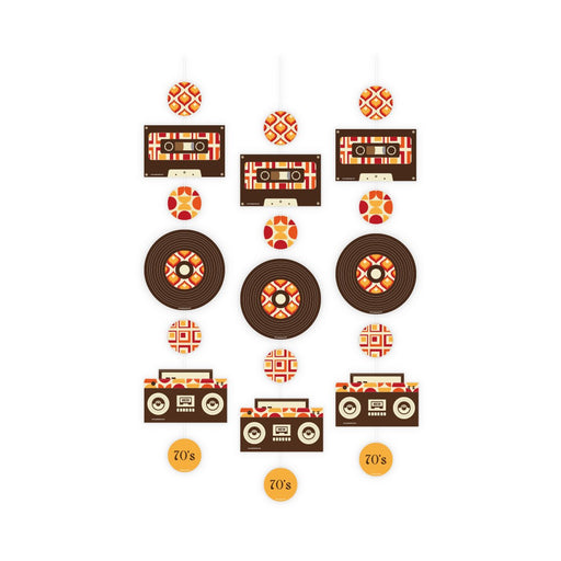 Hangdecoratie - 70s (3 stuks)