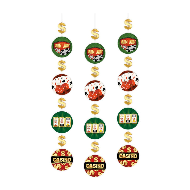 Hangdecoratie - Casino (3 stuks)
