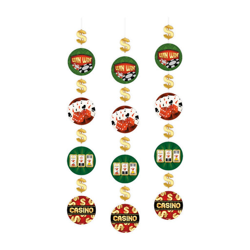 Hangdecoratie - Casino (3 stuks)