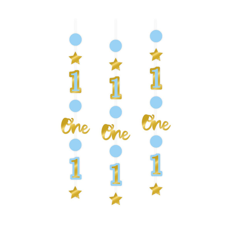 Hangdecoratie - First birthday boy (3 stuks)