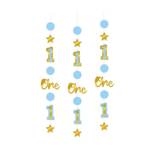 Hangdecoratie - First birthday boy (3 stuks)