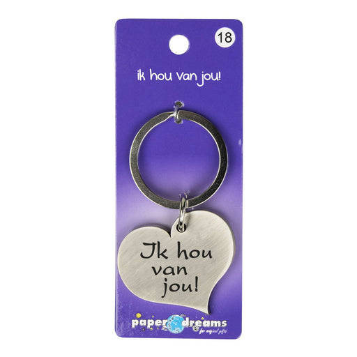 Hart sleutelhanger - Ik hou van jou