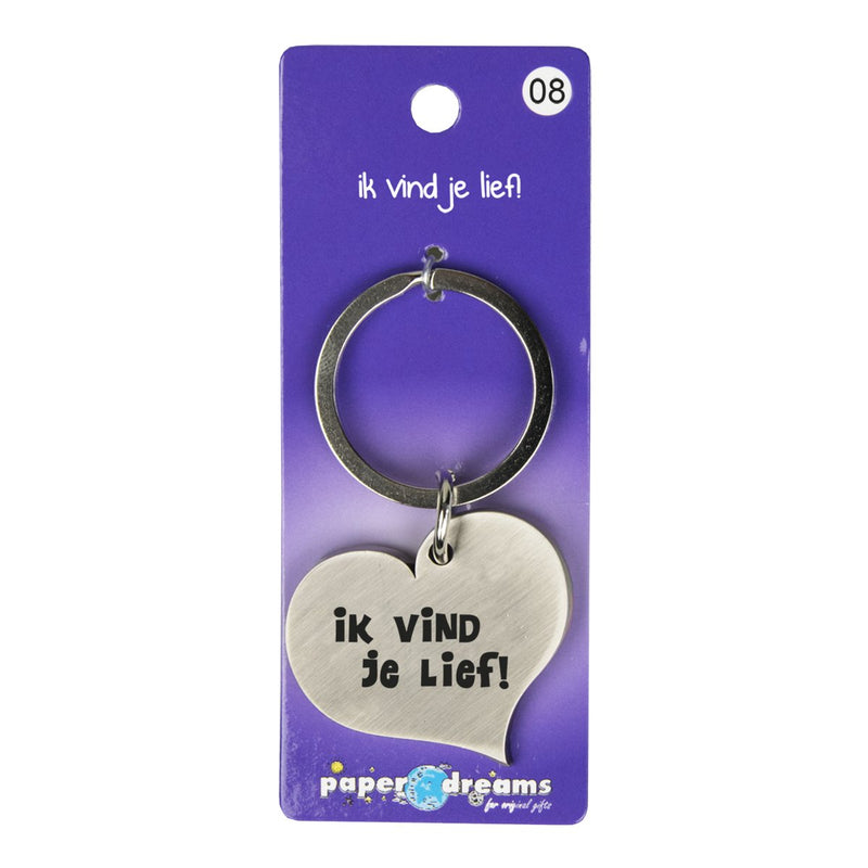 Hart sleutelhanger - Vind je lief