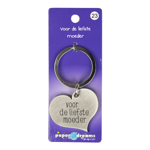 Hart sleutelhanger - Voor de liefste moeder