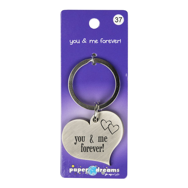 Hart sleutelhanger - You & me forever