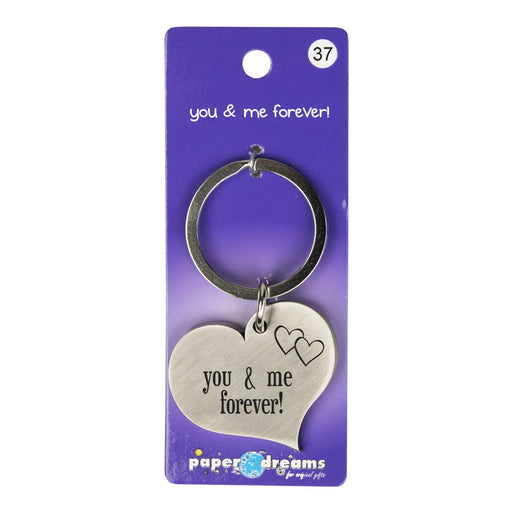 Hart sleutelhanger - You & me forever