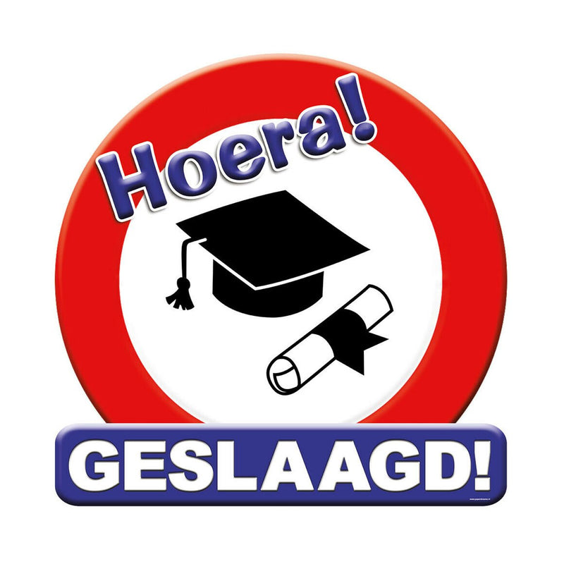 Huldeschild - Geslaagd school