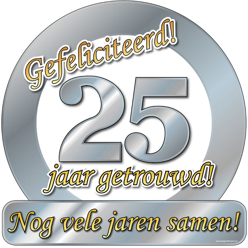 Huldeschild - Special - 25 jaar getrouwd