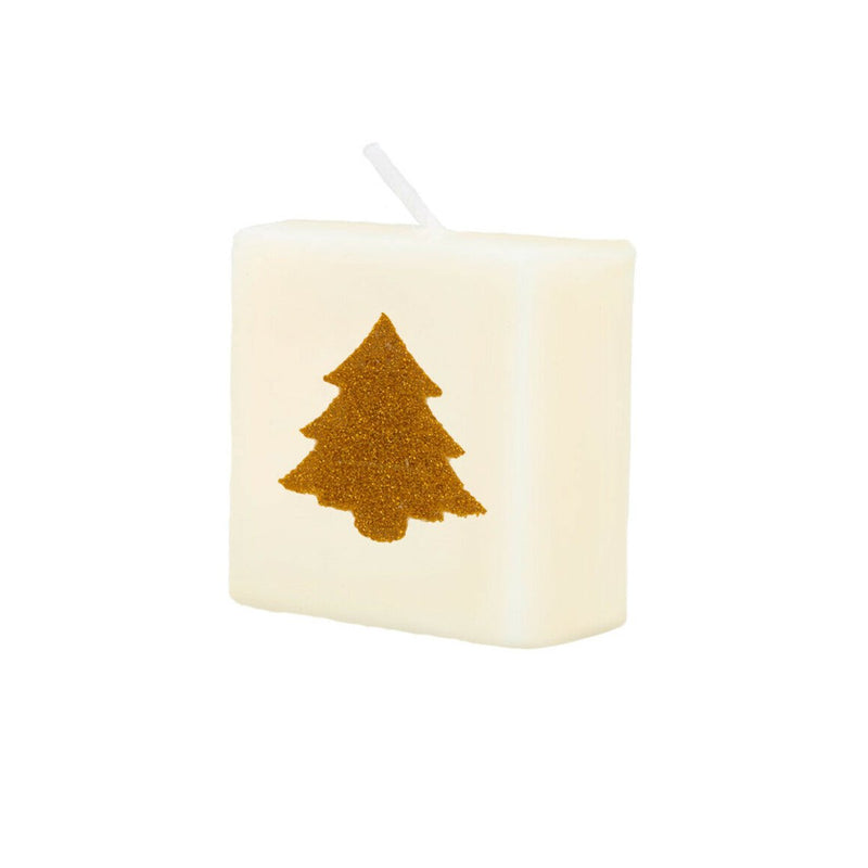 Letterkaarsje - Kerstboom goud