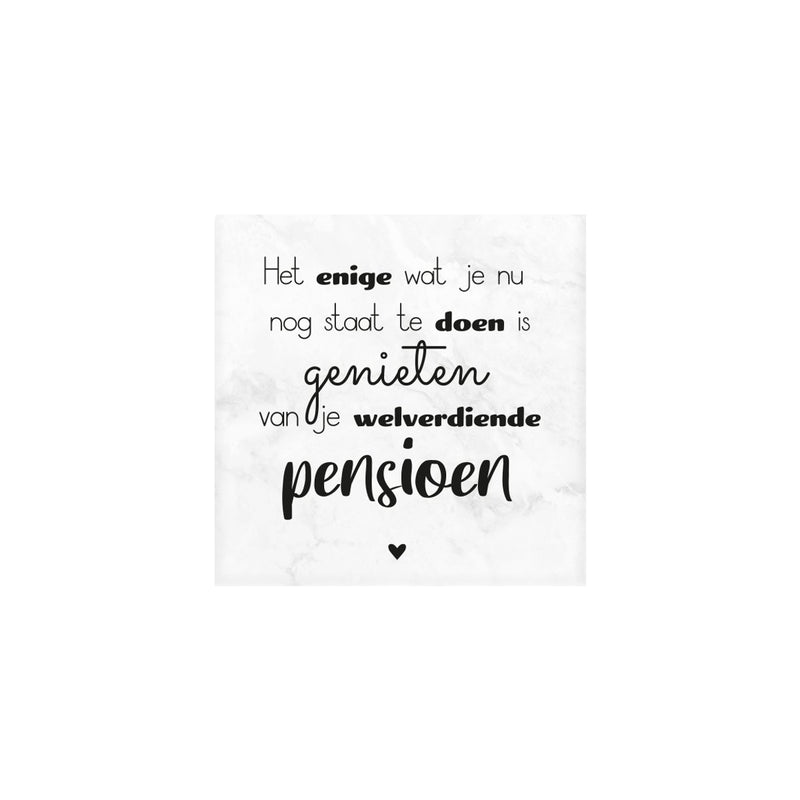 Marmeren onderzetter - Pensioen