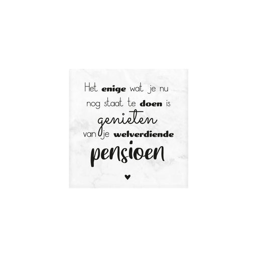 Marmeren onderzetter - Pensioen