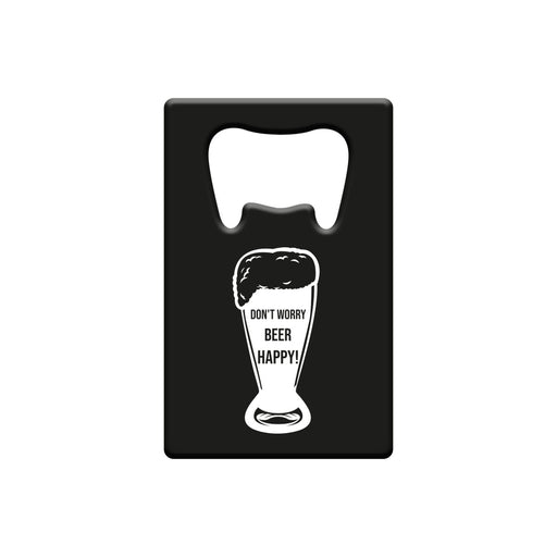 Metalen bieropener - Don't worry beer happy