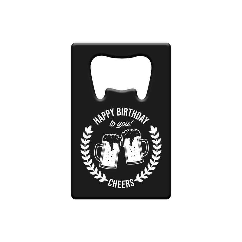Metalen bieropener - Happy birthday