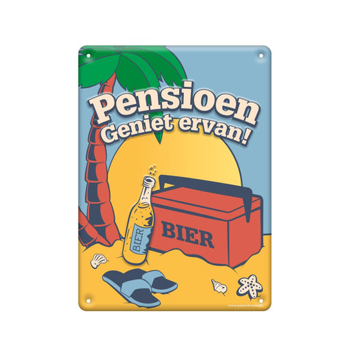 Metalen tekstbord - Pensioen