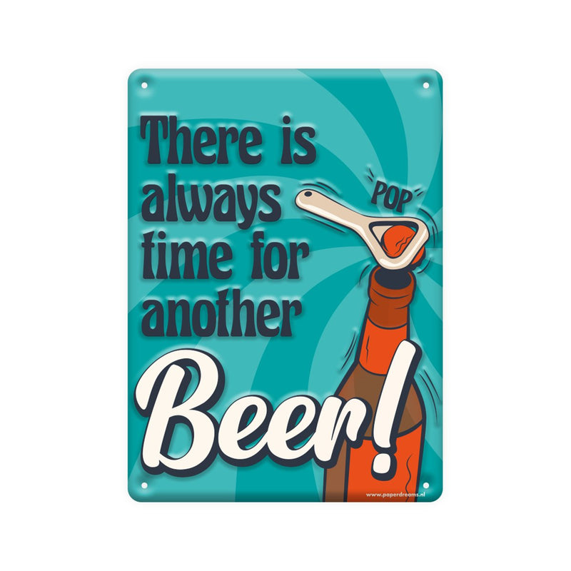 Metalen tekstbord - There is always time