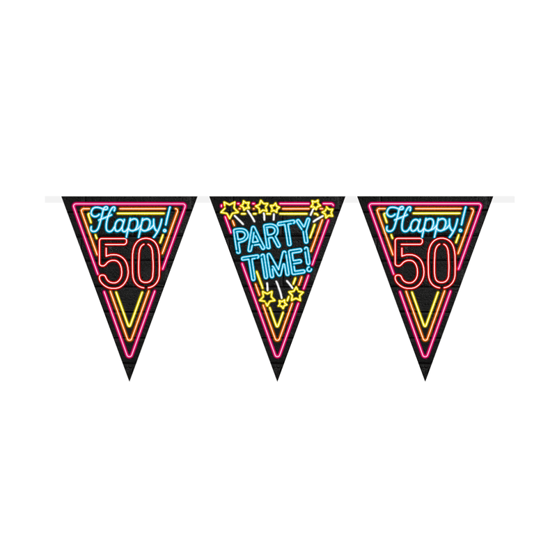 Neon vlaggenlijn - 50