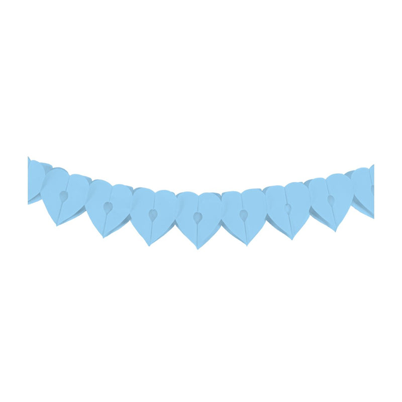 Papieren slinger - Heart blauw
