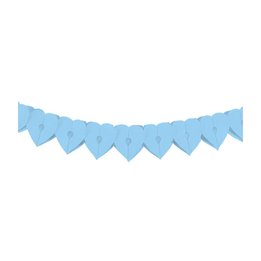 Papieren slinger - Heart blauw