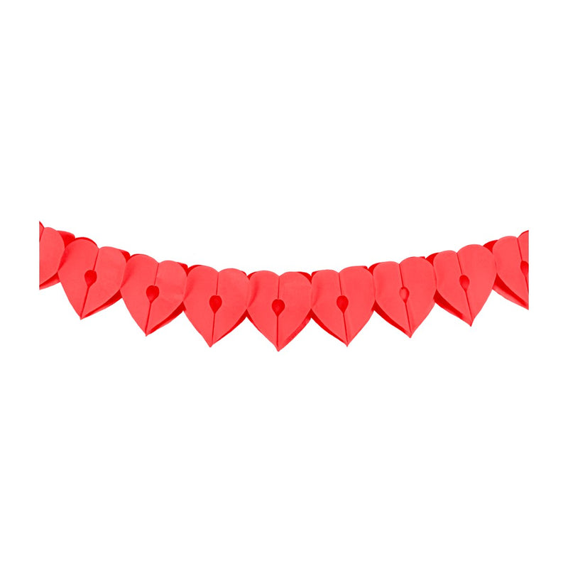Papieren slinger - Heart rood