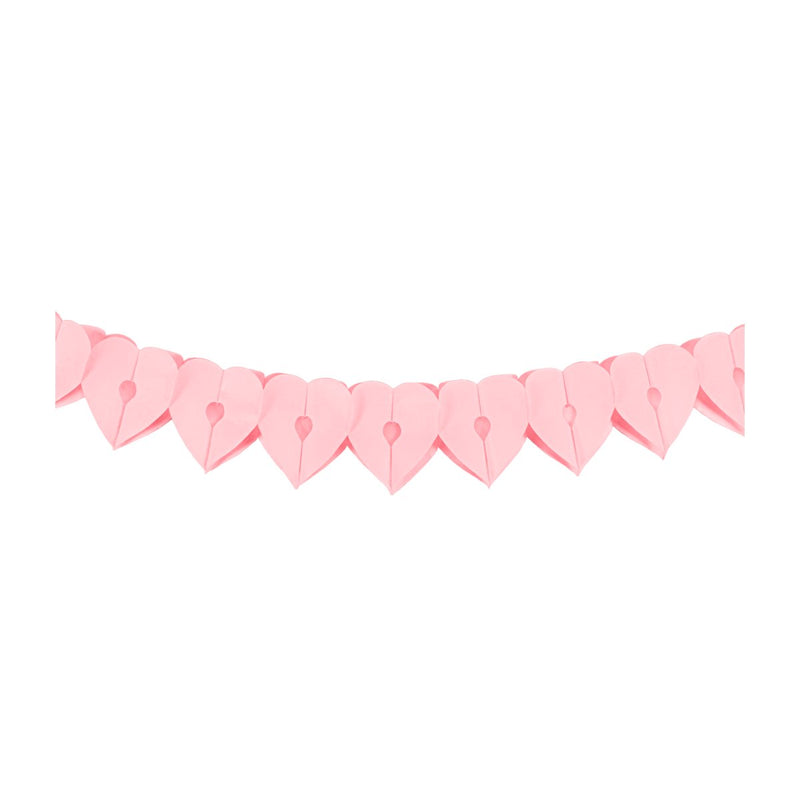 Papieren slinger - Heart roze