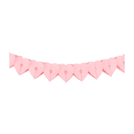 Papieren slinger - Heart roze